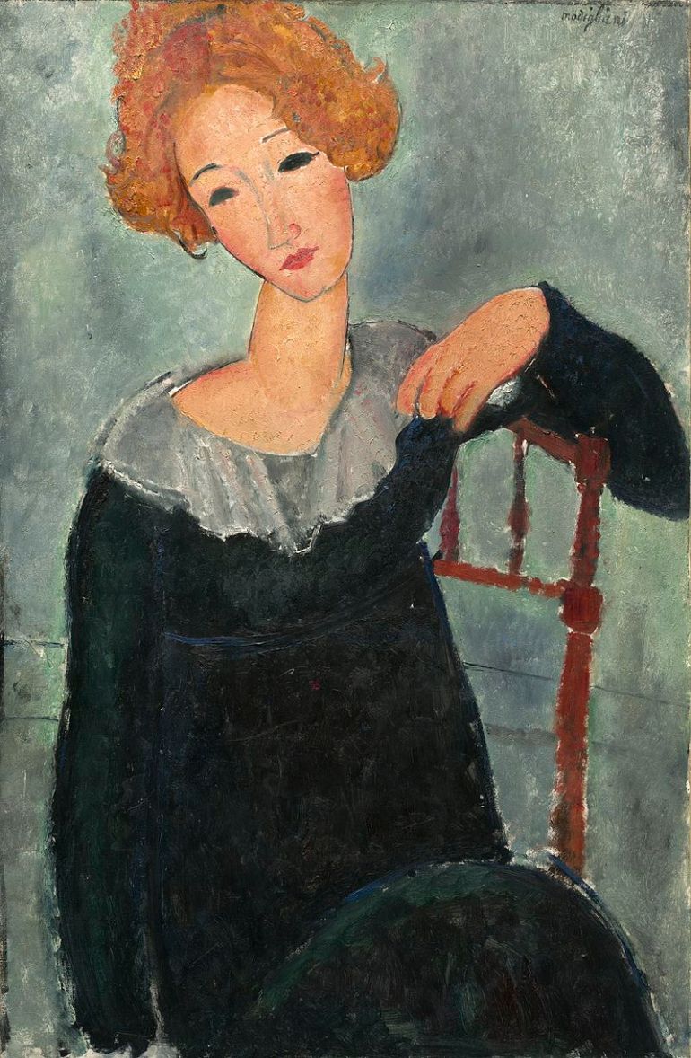 Amedeo_Modigliani_-_Woman_with_Red_Hair_(1917)