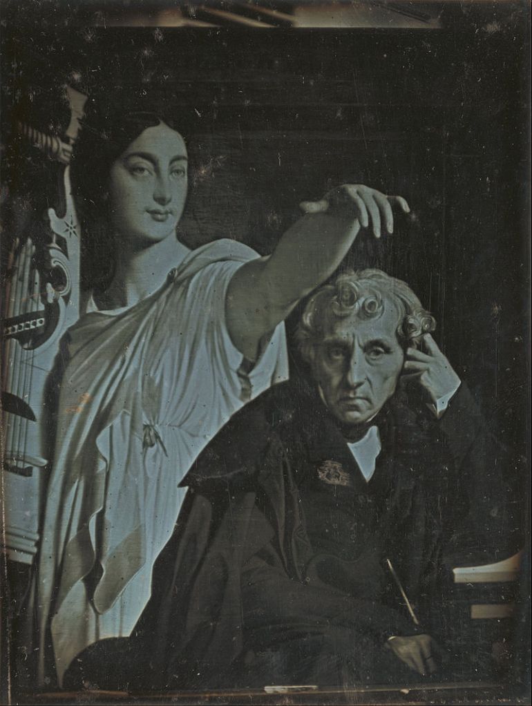Unknown_maker,_French_-_(Ingres_Painting_of_Maria_Luigi_Carlo_Zenobio_Salvatore_Cherubini_and_his_muse)_-_Google_Art_Project