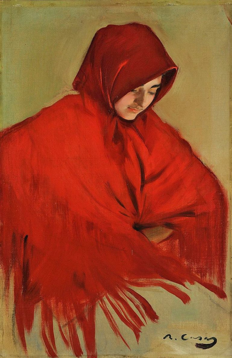 Ramon_Casas_-_Gitana_amb_mantó_vermell
