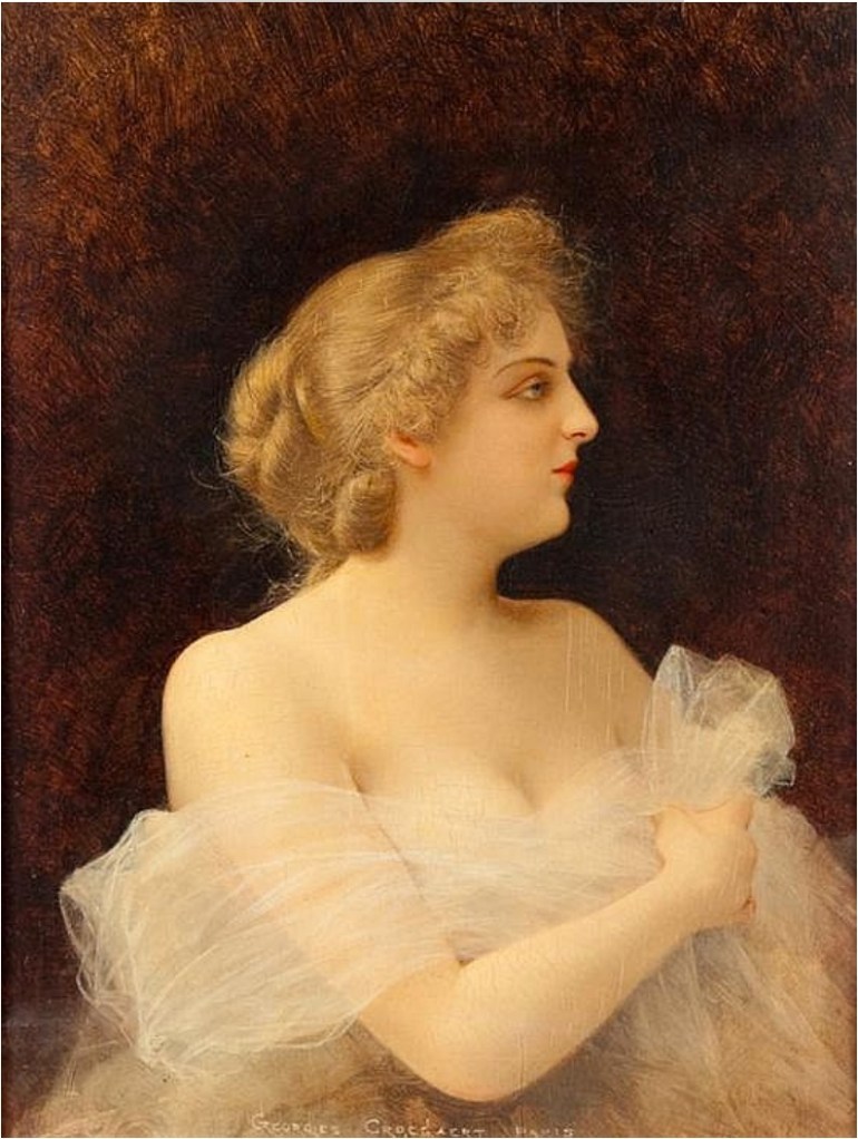 Georges_Croegaert_-_Portrait_of_a_Woman_with_Diaphanous_Gown