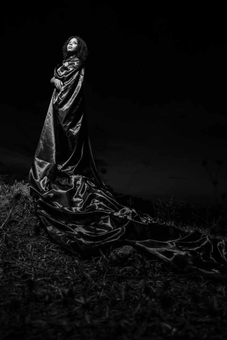 woman wearing long dress